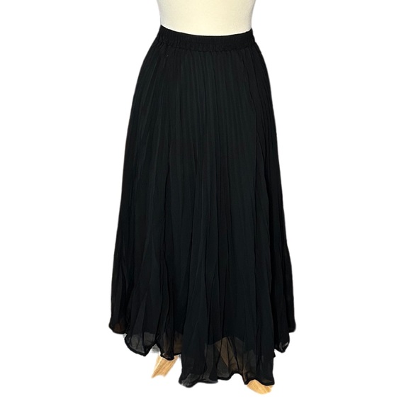 A NEW DAY SKIRT Pleated MIDI Maxi Elastic Waist Flowy Pretty S4 - Picture 1 of 10